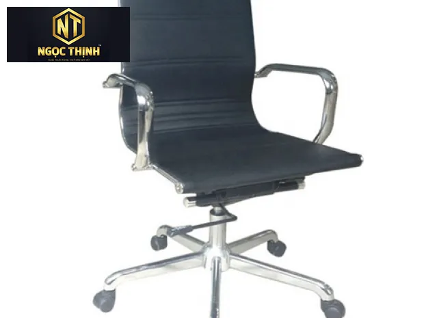 Ghế lưới lãnh đạo cao cấp lưng trung, khung thép bọc da công nghiệp GL212 Ghế lưới lãnh đạo cao cấp lưng trung, khung thép bọc da công nghiệp GL212